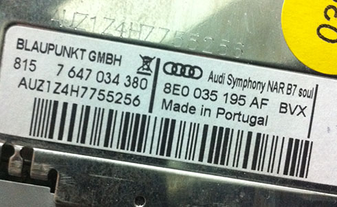 audi serial number