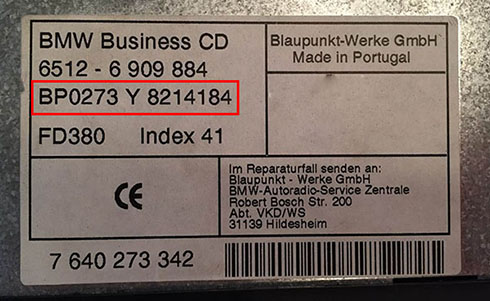 bmw serial number