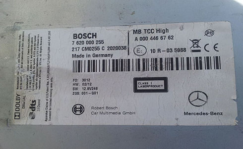 bosch radio serial number