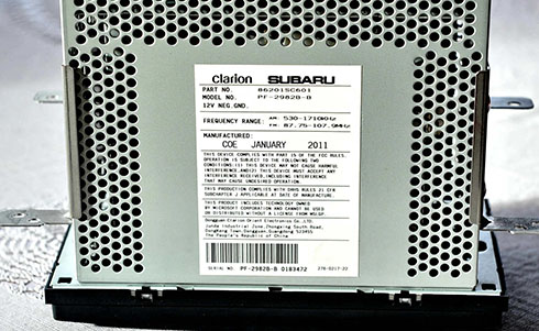 clarion serial number