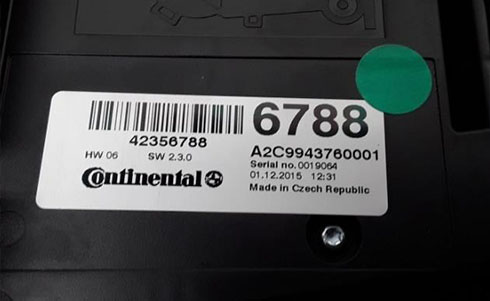 continental serial number