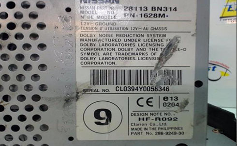 daewoo is corp radio serial number