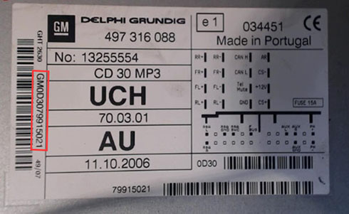 delphi grundig serial number