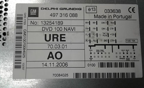 delphi grundig serial number