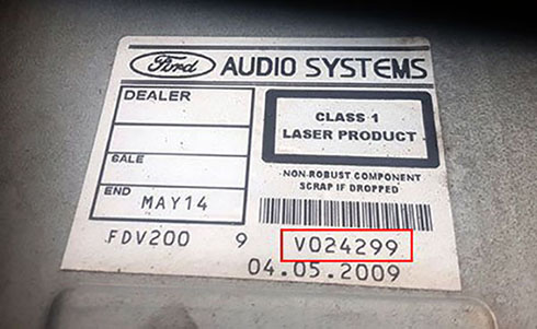 ford serial number