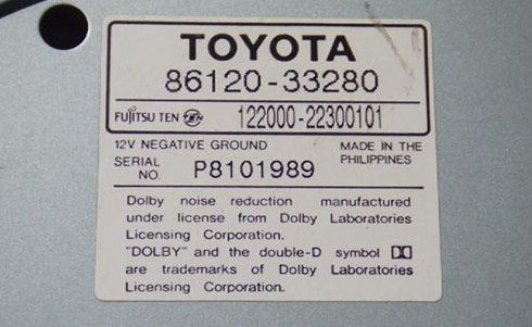 fujitsu serial number