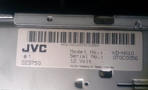 jvc serial number