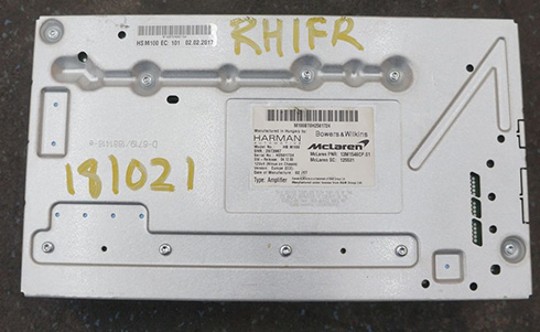 mclaren radio serial number