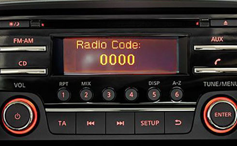 numero de serie d'un radio Nissan