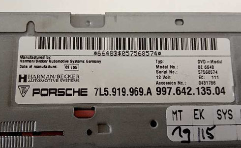 porsche serial number