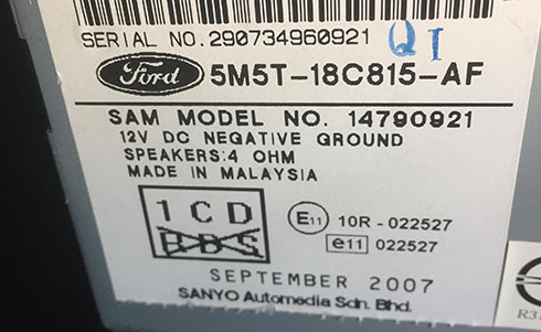 sanyo radio serial number