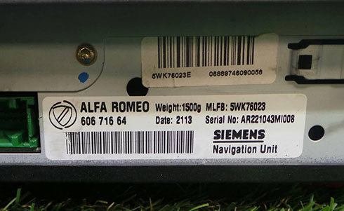 siemens radio serial number