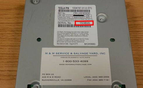 tesla serial number