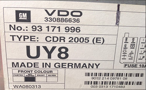 vdo dayton serial number