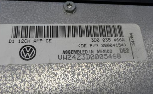 volkswagen serial number